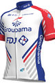 ALÉ Cyklistický dres s krátkym rukávom - GROUPAMA FDJ 2018 - biela/modrá/červená