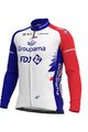 ALÉ Cyklistický dres s dlhým rukávom zimný - GROUPAMA FDJ 2021 - červená/modrá/biela