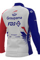 ALÉ Cyklistický dres s dlhým rukávom zimný - GROUPAMA FDJ 2021 - červená/modrá/biela