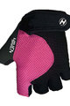 HAVEN Cyklistické rukavice krátkoprsté - KIOWA SHORT - čierna/ružová