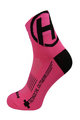 HAVEN Cyklistické ponožky klasické - LITE SILVER NEO - ružová/čierna
