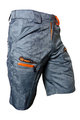 HAVEN Cyklistické nohavice krátke bez trakov - WANDERER II - oranžová/šedá