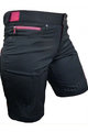HAVEN Cyklistické nohavice krátke bez trakov - AMAZON LADY - čierna/ružová