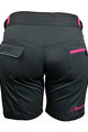 HAVEN Cyklistické nohavice krátke bez trakov - AMAZON LADY - čierna/ružová