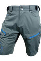 HAVEN Cyklistické nohavice krátke bez trakov - NAVAHO SLIMFIT - šedá/modrá