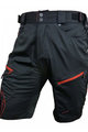 HAVEN Cyklistické nohavice krátke bez trakov - NAVAHO SLIMFIT - čierna/červená