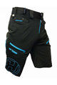 HAVEN Cyklistické nohavice krátke bez trakov - NAVAHO SLIMFIT - čierna/modrá