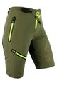 HAVEN Cyklistické nohavice krátke bez trakov - ENERGY LADY - zelená/žltá
