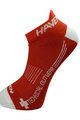 HAVEN Cyklistické ponožky členkové - SNAKE SILVER NEO - červená/biela