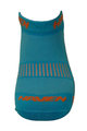 HAVEN Cyklistické ponožky členkové - SNAKE SILVER NEO - oranžová/modrá