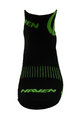 HAVEN Cyklistické ponožky klasické - LITE SILVER NEO - zelená/čierna