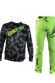 HAVEN Cyklistický MTB dres a nohavice - CUBES NEO LONG III - čierna/zelená