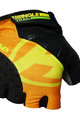 HAVEN Cyklistické rukavice krátkoprsté - SINGLETRAIL - oranžová/čierna