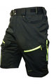 HAVEN Cyklistické nohavice krátke bez trakov - NAVAHO SLIMFIT - čierna/zelená