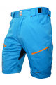 HAVEN Cyklistické nohavice krátke bez trakov - NAVAHO SLIMFIT - oranžová/modrá