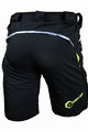 HAVEN Cyklistické nohavice krátke bez trakov - CUBES BLACKIES - zelená/čierna