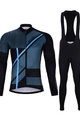 HOLOKOLO Cyklistický zimný dres a nohavice - TRACE BLUE WINTER - modrá/čierna