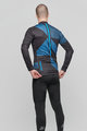 HOLOKOLO Cyklistický zimný dres a nohavice - TRACE BLUE WINTER - čierna/modrá
