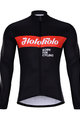 HOLOKOLO Cyklistický dres s dlhým rukávom zimný - OBSIDIAN WINTER  - čierna/červená