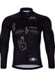 HOLOKOLO Cyklistický dres s dlhým rukávom zimný - BLACK OUT WINTER - čierna