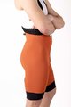 HOLOKOLO Cyklistické nohavice krátke s trakmi - ELITE - čierna/hnedá