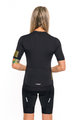 HOLOKOLO Cyklistický dres s krátkym rukávom - VICTORIOUS GOLD LADY - čierna