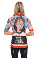 HOLOKOLO Cyklistický dres s krátkym rukávom - BLOOM ELITE LADY - hnedá/viacfarebná
