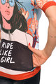 HOLOKOLO Cyklistický dres s krátkym rukávom - BLOOM ELITE LADY - hnedá/viacfarebná