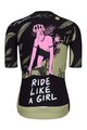 HOLOKOLO Cyklistický dres s krátkym rukávom - WIND ELITE LADY - čierna/viacfarebná