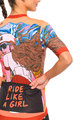 HOLOKOLO Cyklistický dres s krátkym rukávom - FREE ELITE LADY - oranžová/viacfarebná