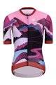 HOLOKOLO Cyklistický krátky dres a krátke nohavice - SUNSET ELITE LADY - viacfarebná/čierna/ružová