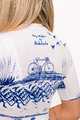 HOLOKOLO Cyklistický dres s krátkym rukávom - EXPLORE ELITE LADY - biela/modrá