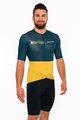 HOLOKOLO Cyklistický krátky dres a krátke nohavice - VIBES - zelená/čierna/žltá
