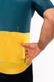 HOLOKOLO Cyklistický dres s krátkym rukávom - VIBES - zelená/žltá