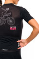 HOLOKOLO Cyklistický dres s krátkym rukávom - ICON ELITE LADY - čierna/biela/ružová