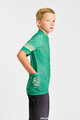 HOLOKOLO Cyklistický dres s krátkym rukávom - FLOW JUNIOR - zelená/viacfarebná