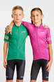 HOLOKOLO Cyklistický dres s krátkym rukávom - FLOW JUNIOR - zelená/viacfarebná
