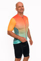 HOLOKOLO Cyklistický dres s krátkym rukávom - INFINITY - oranžová/zelená/červená