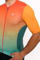 HOLOKOLO Cyklistický dres s krátkym rukávom - INFINITY - oranžová/zelená/červená