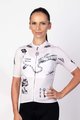 HOLOKOLO Cyklistický dres s krátkym rukávom - TATTOO ELITE LADY - ivory/čierna