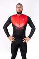 HOLOKOLO Cyklistický dres s dlhým rukávom zimný - ARROW WINTER - červená/čierna