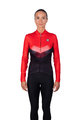 HOLOKOLO Cyklistický dres s dlhým rukávom zimný - ARROW LADY WINTER - čierna/červená