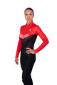 HOLOKOLO Cyklistický dres s dlhým rukávom zimný - ARROW LADY WINTER - červená/čierna