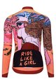 HOLOKOLO Cyklistický dres s dlhým rukávom zimný - FREE LADY WINTER - viacfarebná