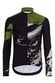 HOLOKOLO Cyklistický dres s dlhým rukávom zimný - CAMOUFLAGE WINTER - zelená/čierna