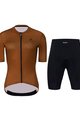 HOLOKOLO Cyklistický krátky dres a krátke nohavice - VICTORIOUS LADY - čierna/hnedá