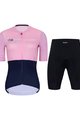 HOLOKOLO Cyklistický krátky dres a krátke nohavice - VIBES LADY - ružová/modrá/čierna