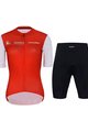 HOLOKOLO Cyklistický krátky dres a krátke nohavice - VIBES LADY - červená/biela/čierna