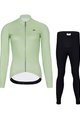 HOLOKOLO Cyklistický dlhý dres a nohavice - PHANTOM LADY WINTER - svetlo zelená/čierna
