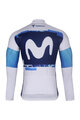 BONAVELO Cyklistický dlhý dres a nohavice - MOVISTAR 2025 WINTER - modrá/čierna/biela